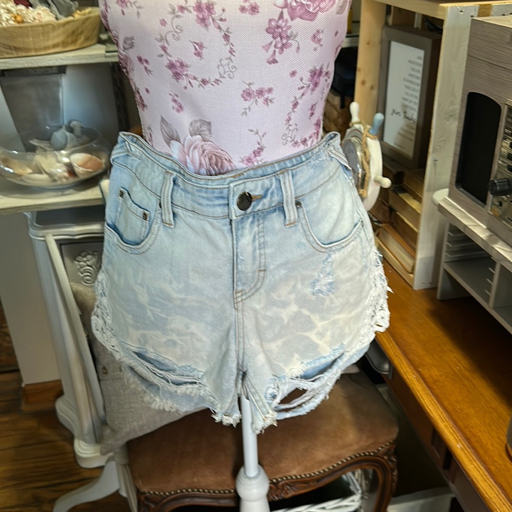 Free people cut off denim shorts
